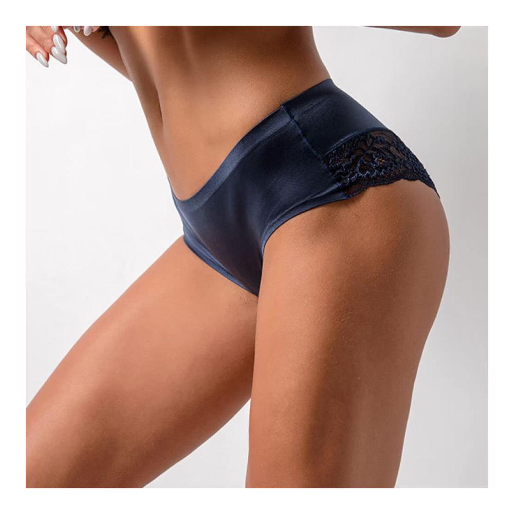 Gepolstertes Frauen-Unterwäschen-Set weicher nahtloser Hipster-Slip mit Spitze und niedrigem Bund 3er-Pack
