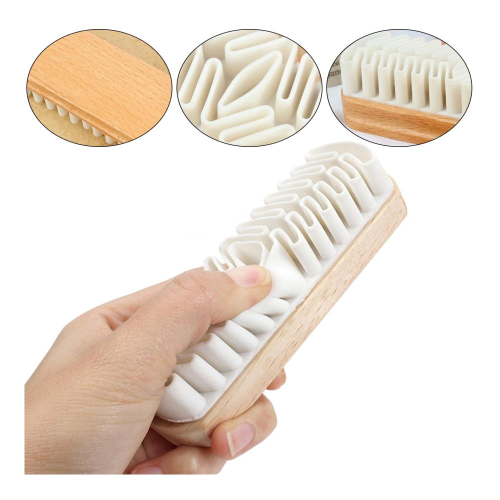 Hochwertige Schuhbürsten-Set 3 Stück für Wildleder Rauleder Nubuk & Veloursleder | Perfekte Pflege mit Radiergummi Kreppbürste & mehr | Schuhbürste für langanhaltende Schönheit Ihrer Schuhe