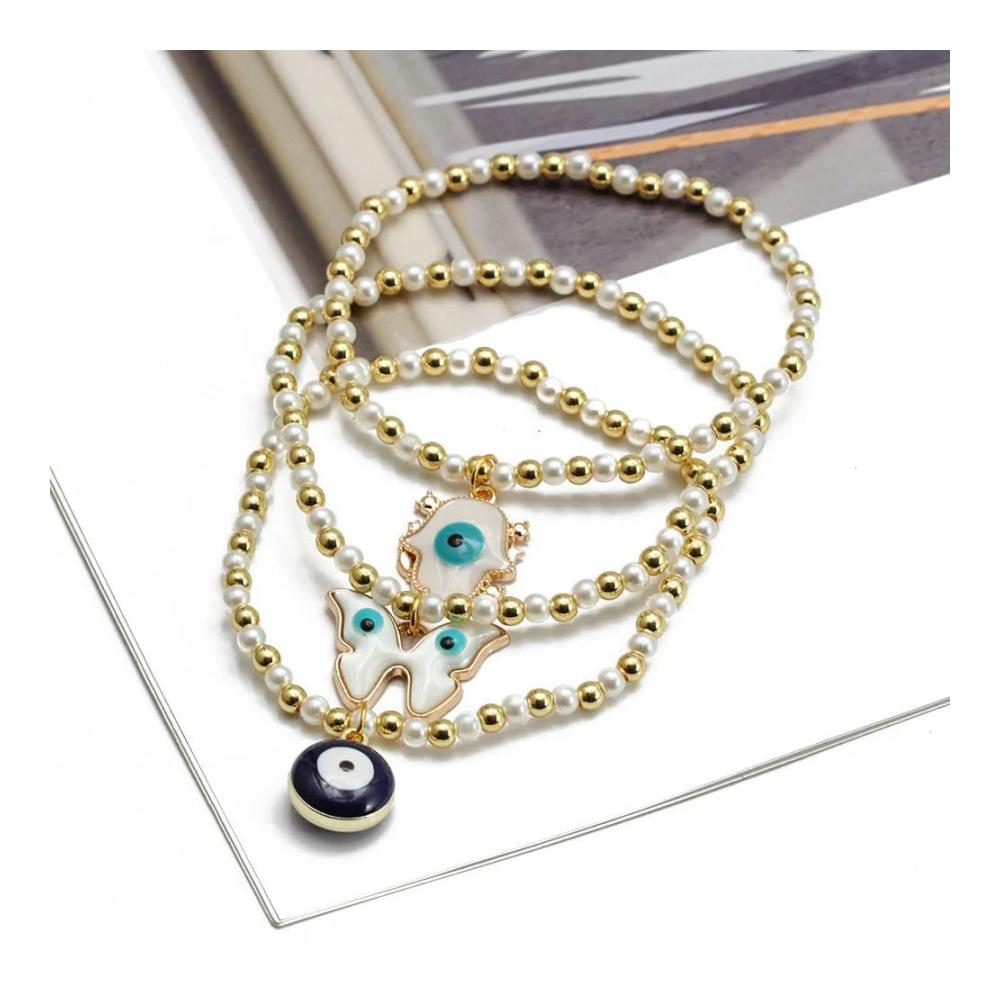 Entdecke den Charme Verstellbare Fußkettchen mit Schmetterlings- und Perlendetails für Frauen und Mädchen. Perfekt für sommerlichen Strand-Look