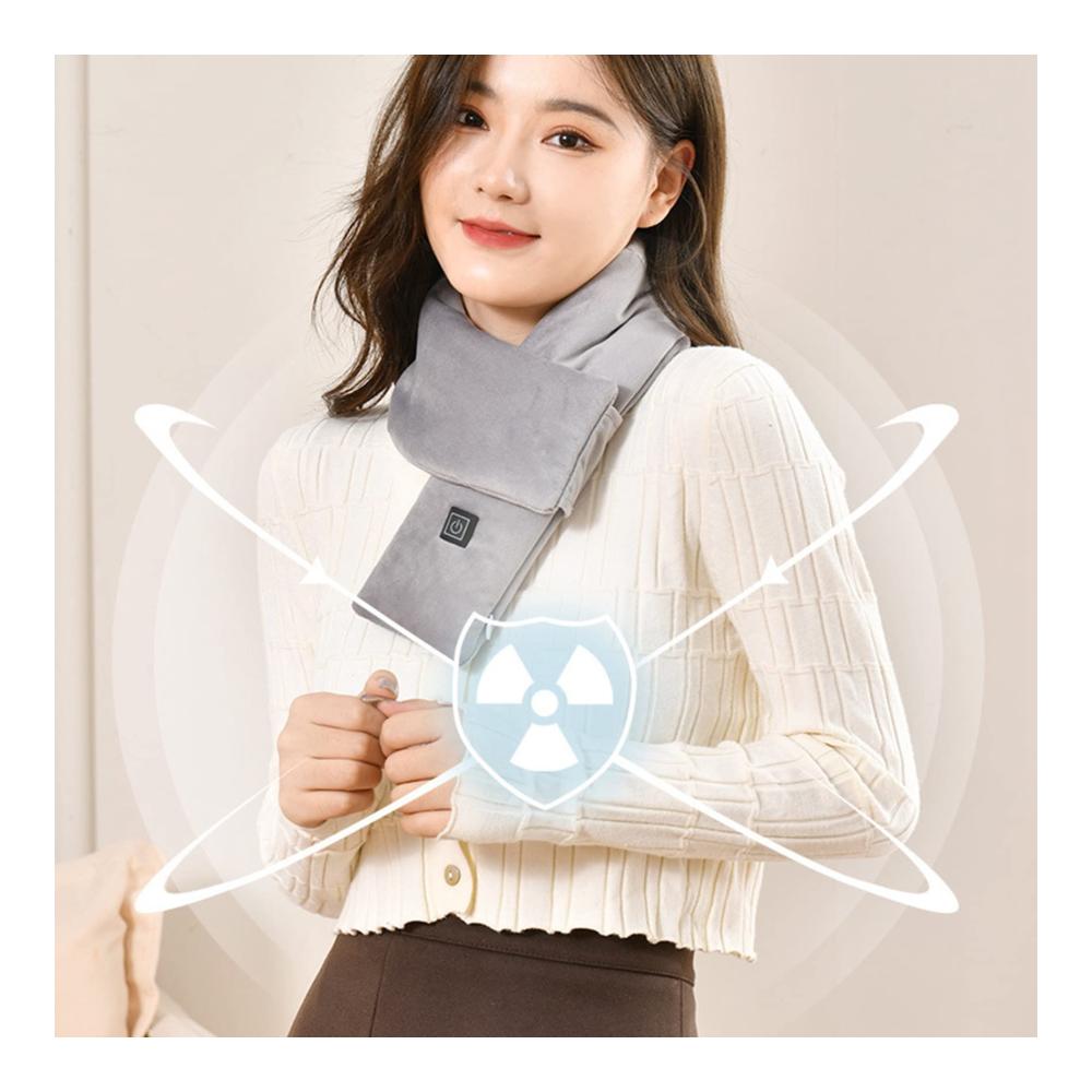 Kuscheliges Winterkopftuch Elektrisch beheizter Nackenwärmer | 3 Stufen einstellbare Temperatur | USB aufladbar | Wärmeregulierung | Schwarz | Einheitsgröße | Extra gemütlich! 🧣✨