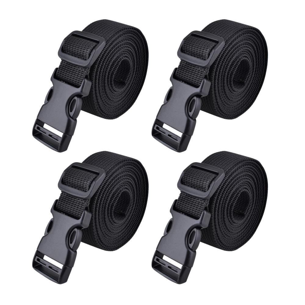 Premium-Qualität Verstellbare Schnallen Nylon Gurte & Riemen-Set 25mm 4 Stück - Schwarz 15m. Robust & Vielseitig für Ihre Bedürfnisse. Holen Sie sich jetzt
