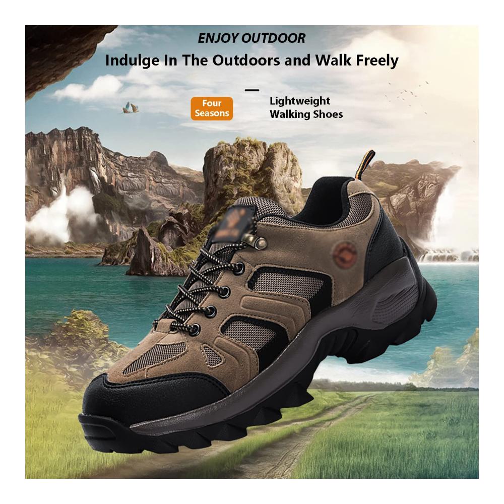 Ultimative wasserdichte Herren-Trekking- & Wanderschuhe | Leicht & strapazierfähig | Ideal für Outdoor-Abenteuer | Schwarz Größe 48