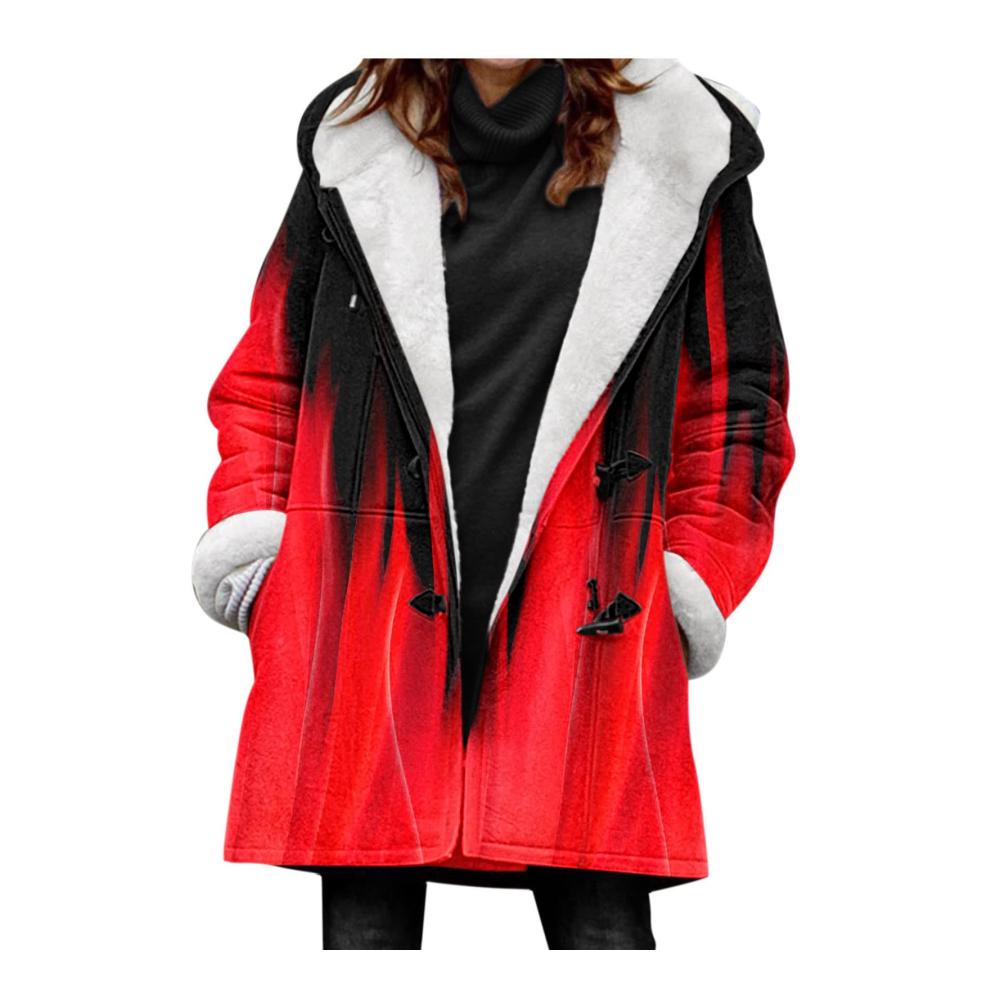 Ultimativer Komfort Trendiger Damen Pullover mit Fleece-Futter für kalte Tage | Warm weich & stylisch | Perfekt für Winter | Hochwertige Strickjacke für jeden Anlass (Rot XL