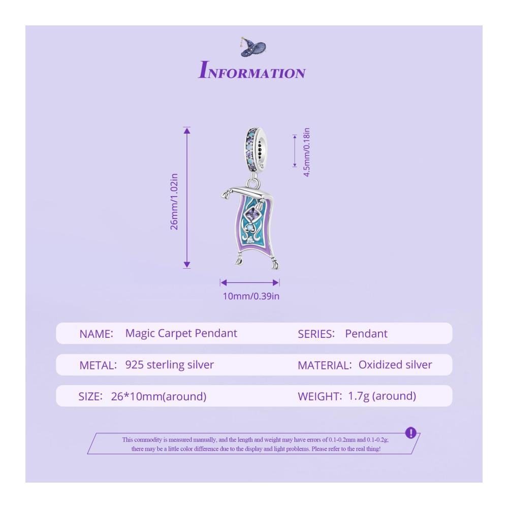 Entdecken Sie die Zauberwelt Bead Charms - Echte 925er Sterlingsilber-Anhänger mit magischen Perlen - Kürbiskutsche fliegender Teppich Zauberlampe und mehr - Perfekte Geschenkidee