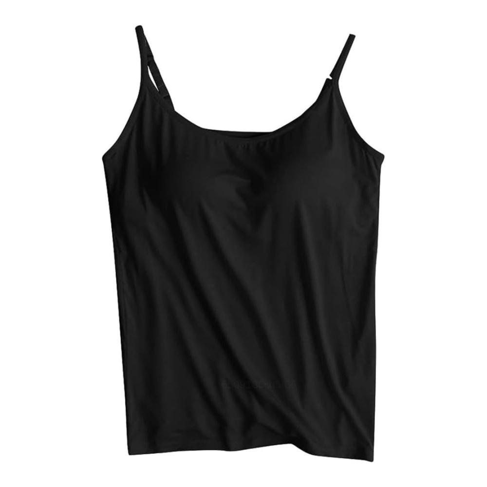 Entdecken Sie den ultimativen Komfort Nahtloses Damen Tanktop mit BH verstellbaren Trägern & Stretch-Baumwolle - Perfektes Geschenk für Weihnachten Geburtstag & Neujahr