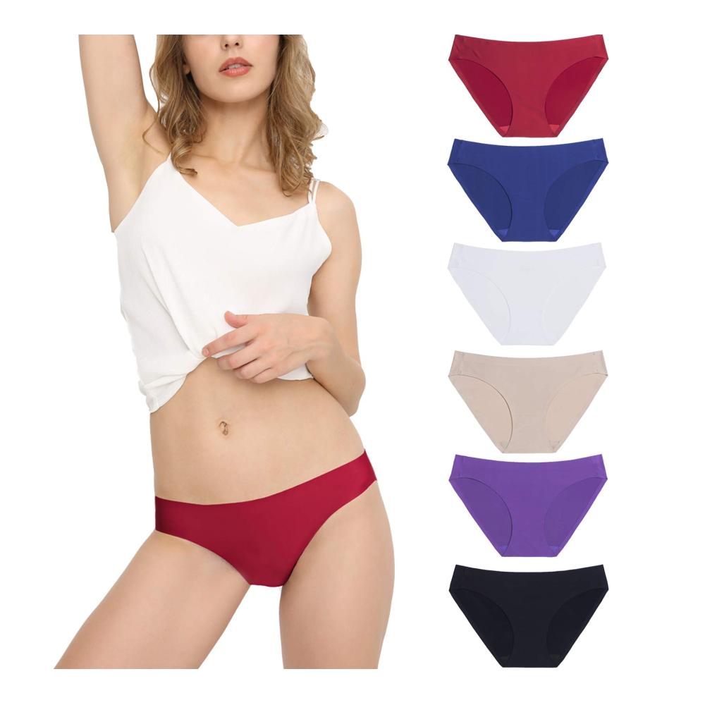 Entdecke den ultimativen Komfort Nahtlose Bikinis und Taillenslips für Damen - jetzt in attraktiven 3/6 Packs! Unsichtbar bequem und dehnbar