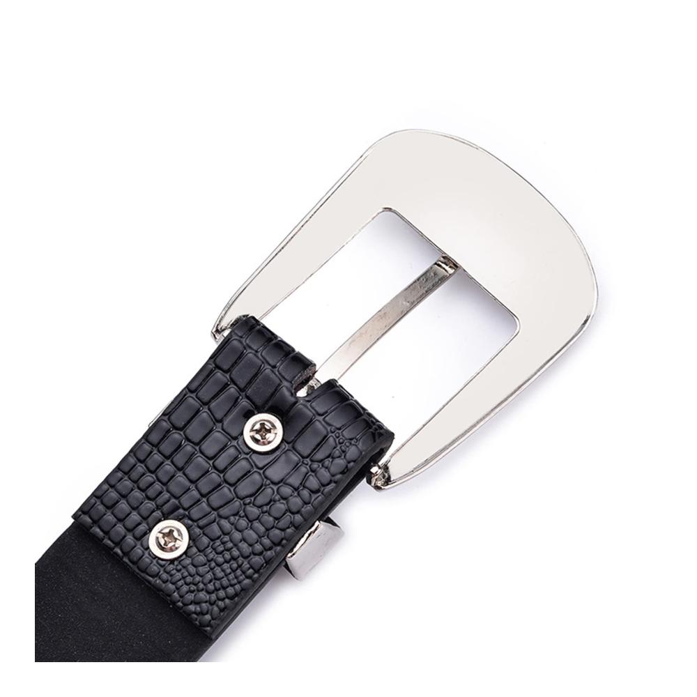 Einzigartiger Frauen Bling Strass Western Cowgirl Gürtel Stilvoller 35 mm breiter Taillengürtel mit glänzender Schnalle und künstlichen Diamanten perfekt für Jeanskleider