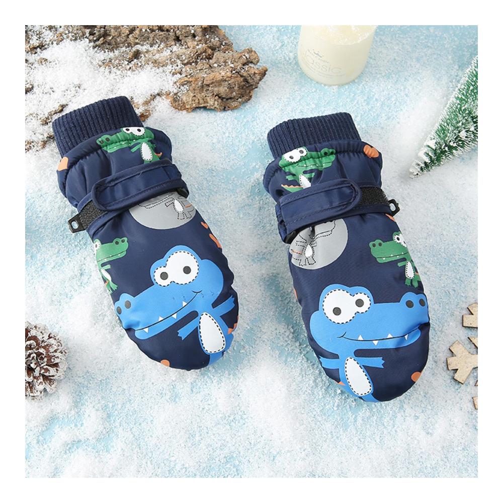 Wasserdichte Winter-Schneehandschuhe für Kinder Mit Dinosauriermuster für ultimativen Spaß beim Skifahren und Radfahren! Winddicht und Tarnmuster für Abenteuer