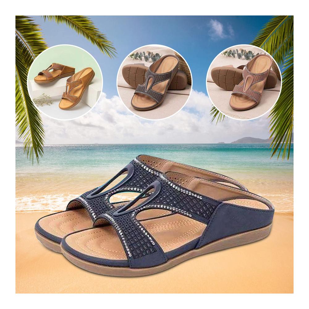 Damen Sandalen Retro Sommer Hausschuhe für stilbewusste Frauen. Bequeme Plattform-Keilsandalen mit offenem Zehenbereich – ideal für Strand und Freizeit. Entdecke deinen sommerlichen Stil jetzt