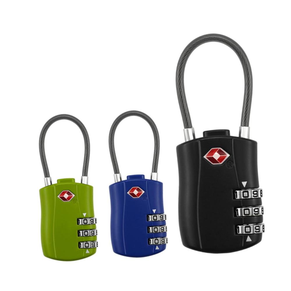 Sicherheit auf Reisen 4er-Pack Gepäckschlösser mit Passwort & Kabel für Koffer - Schützen Sie Ihre Wertsachen unterwegs mit digitalem Schloss - Praktisch und zuverlässig