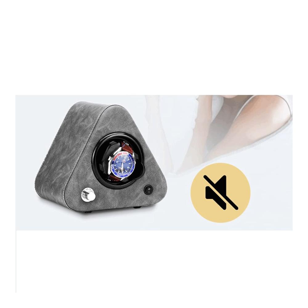 Hochwertiger Uhrenbeweger für eine automatische Uhr mit geräuschlosem Motor PU-Leder und Batterie-/Netzteiloption sowie Aufbewahrungs- und Präsentationsbox