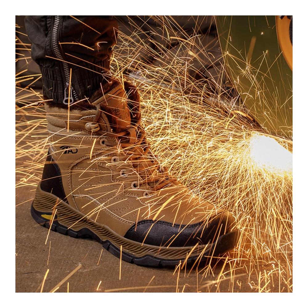 Ultimative Herren Arbeits- und Baustellenstiefel Stoß- und Durchtrittssicher Winterfest Wasserdicht Bequem & Industrietauglich. Wildnis Abenteuer Sneaker mit Rutschschutz! (Farbe