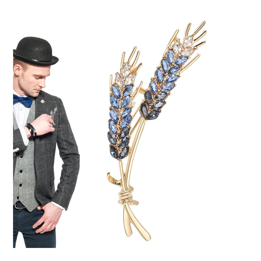 Entdecken Sie stilvolle Broschen & Anstecknadeln Weizennadel - Dekoratives Accessoire in Weizenblattform - Ideales Geschenk für Hochzeit Party & mehr