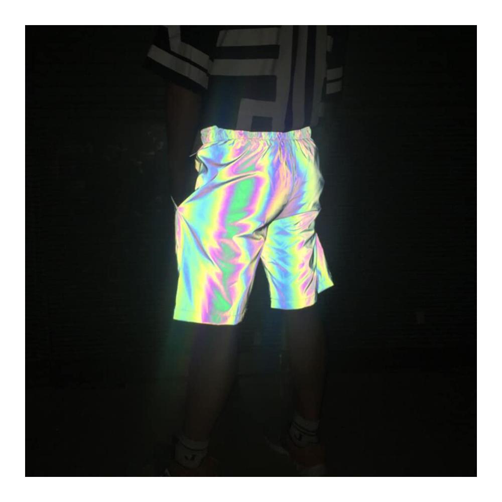 Entdecke den Nachtlauf mit unseren Dazzle Color Fluoreszierende Halbe Hose Sport Kurze Hosen! Perfekt für Night Jogger Running und Party Events! Hol dir jetzt unsere leuchtenden Shorts