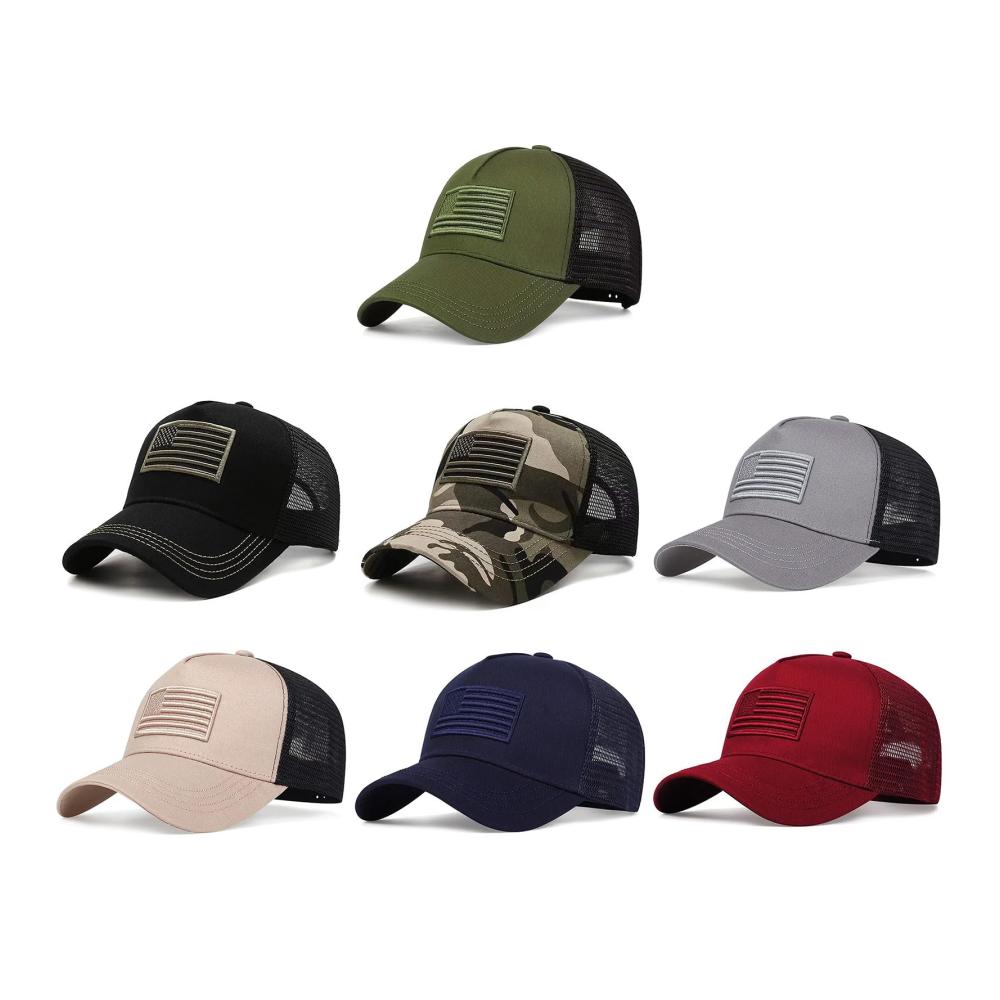 Auffällige Baseball Caps mit US-Flaggenaufklebern - Perfekte Kopfbedeckung für Outdoor-Sportler und Modebewusste Damen und Herren