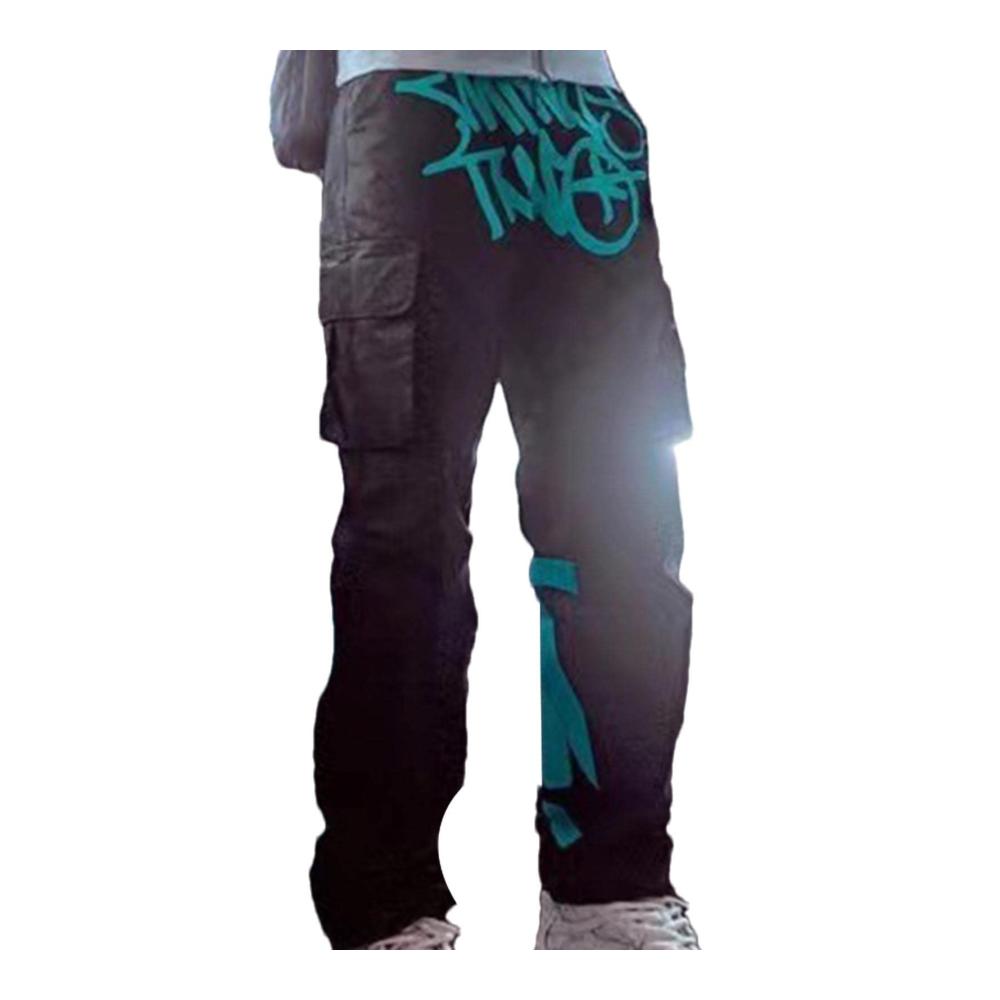 Entdecken Sie den ultimativen Style Hip-Hop-Prints & hohe Taille - Männerjeanshosen für Streetwear & Y2K-Vibes. Jetzt zugreifen auf Baggy Pants
