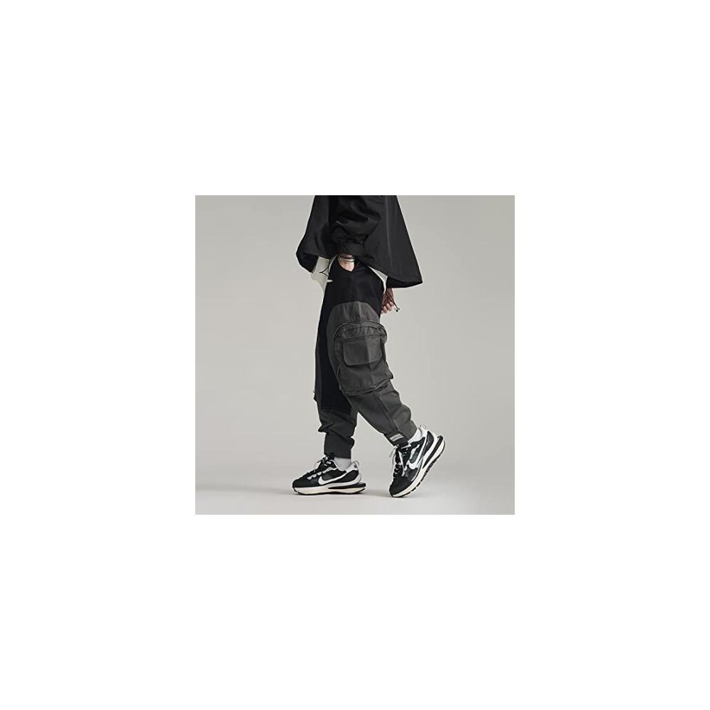 Erlebe den Streetwear-Hype Hochwertige Patchwork-Cargo-Hosen perfekt für Hip-Hop-Styles! Hol dir jetzt deine Harajuku-Jogger! (Farbe Schwarz Größe XXL