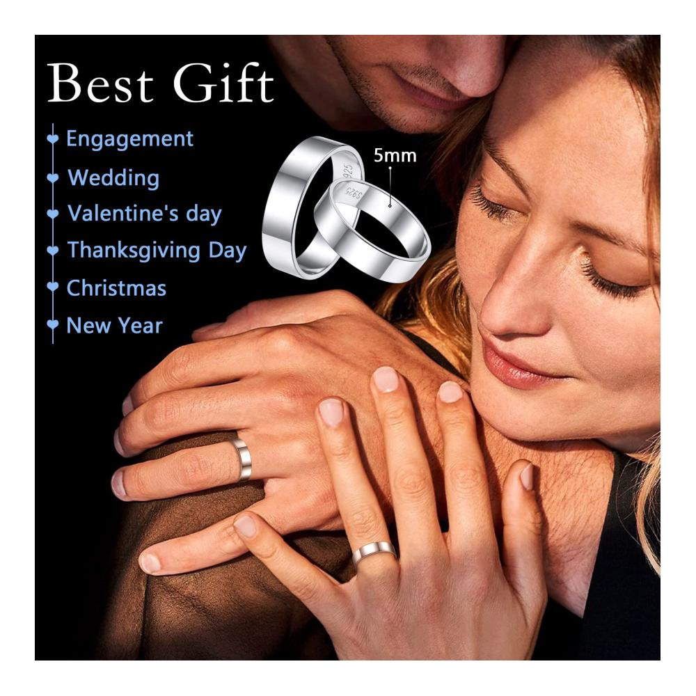 Erstklassiger Damen Ring Personalisiert mit Gravur S925 Silber. Glanzvoll und schlicht. Perfekt für Frauen. Entdecke die Eleganz der Ringe