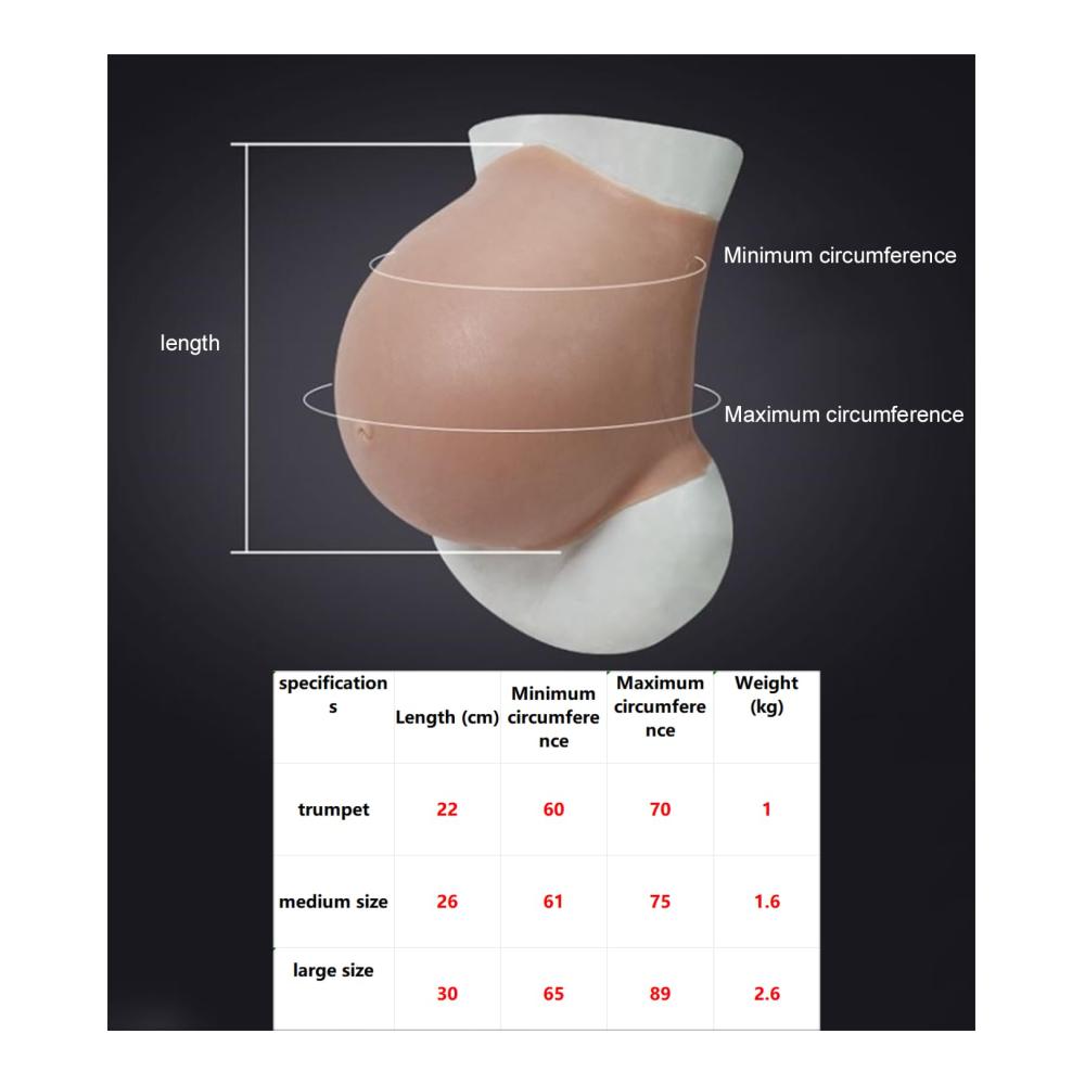 Authentisches Bauchband für perfekte Schwangerschaftsimitation Leicht realistisch & bequem. Ideal für Kostüme Schaufensterpuppen & Fotografie. Großartige Passform & Detailtreue