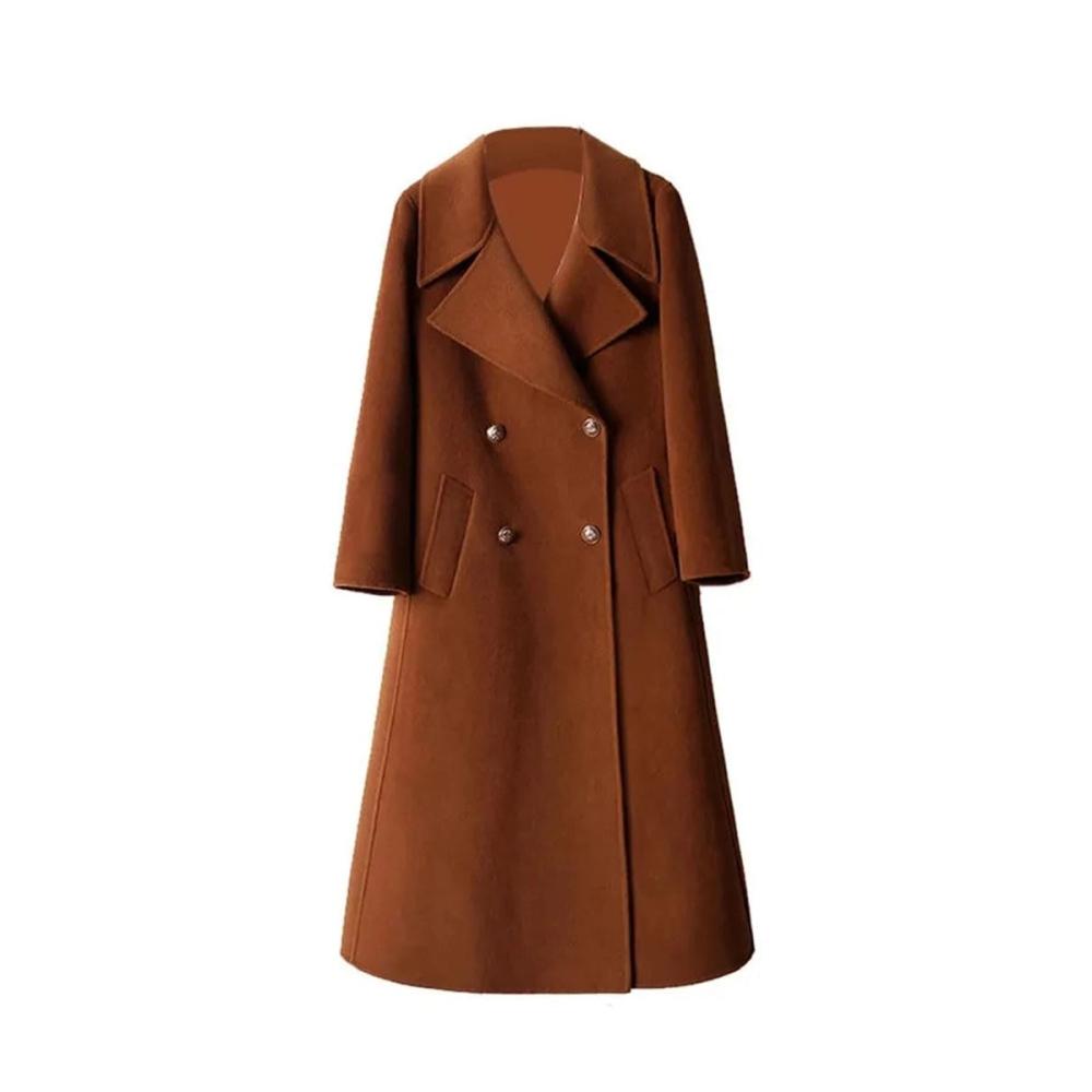 Exklusiver Damen Kaschmirmantel Stilvoller Wintermantel für Damen lose geschnitten lang und aus hochwertiger Wolle. Perfekt für die kalte Jahreszeit
