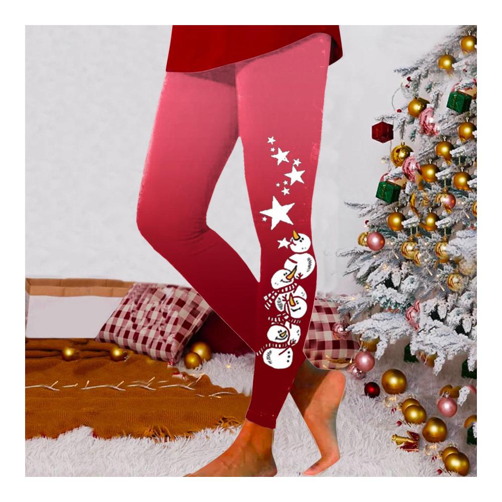 Weihnachten-Gedruckte Weiße Damen Yoga-Hose Stilvoll Elegant & Bequem. Perfekt für Casual Fashion und Sport. Jetzt erhältlich greifen Sie zu