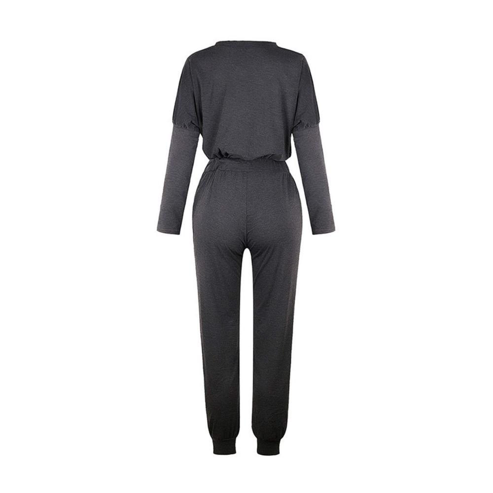Bequemer Damen Trainingsanzug mit Kapuze 2-teiliges Sportanzug Set für Herbst und Winter Freizeit Fitness Joggen