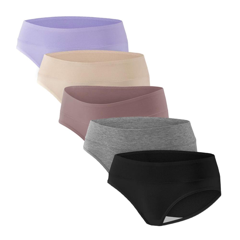 Baumwoll-Unterhosen 5er-Pack für Schwangere - Bequeme Umstandsmode für Damen - Ideale Unterwäsche für Schwangerschaft und Postpartum