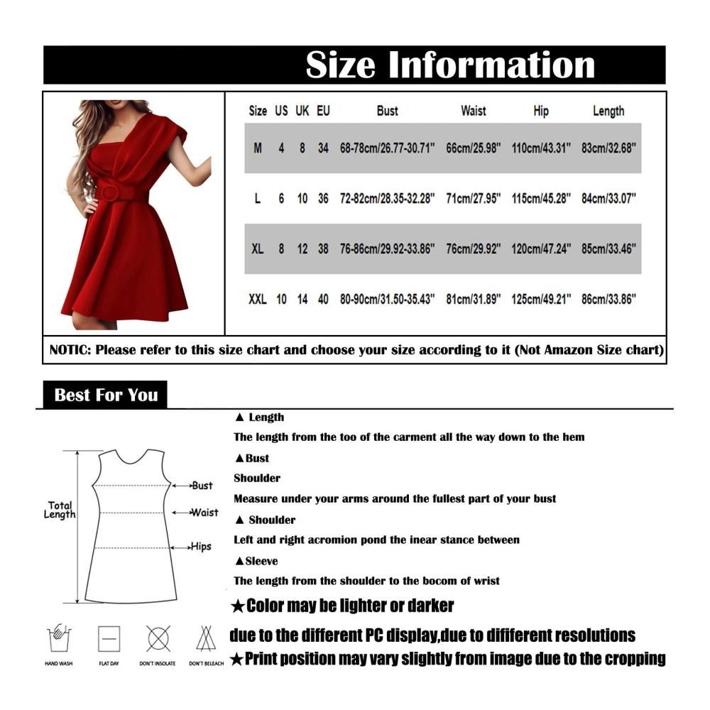 Entzückendes Sommerkleid Feminines Knielanges Cocktailkleid mit Gürtel One-Shoulder Ausschnitt und luftigem Design für stilvolle Damen. Ideal für Partys