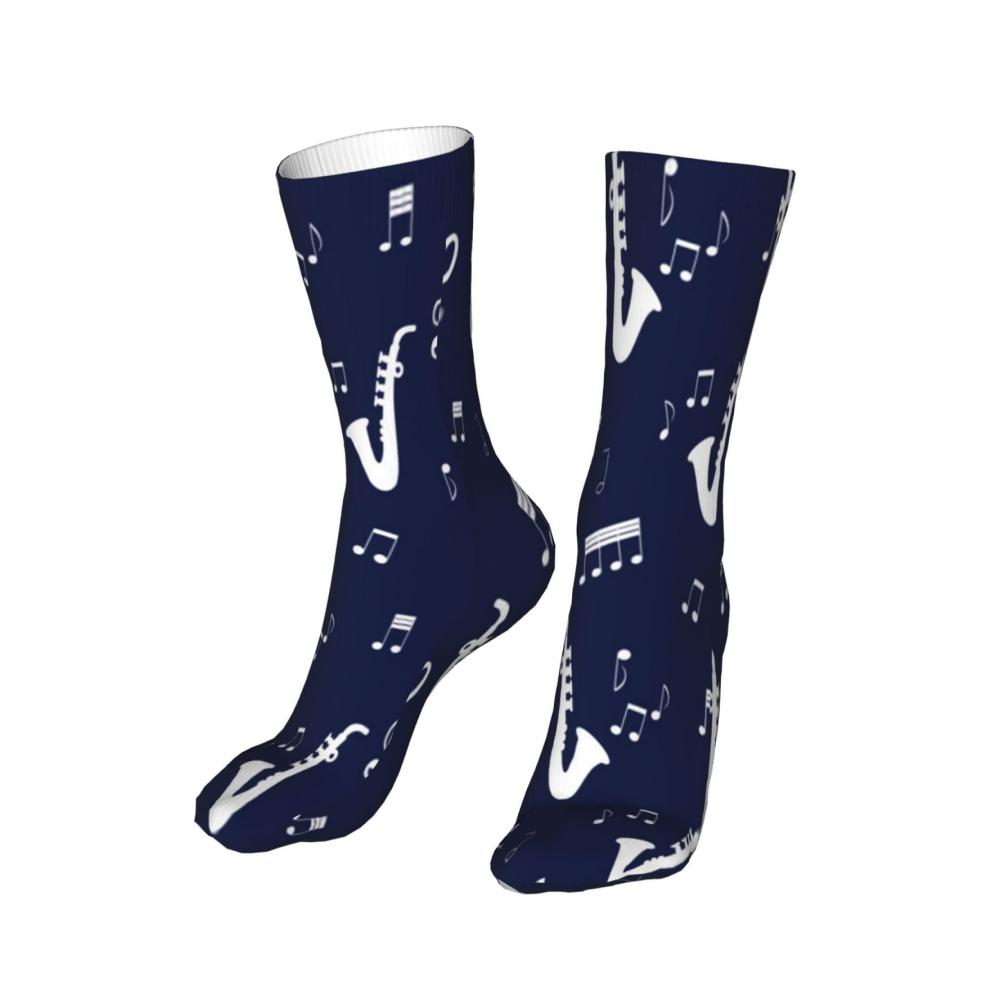 Erleben Sie den Komfort mit unseren neuartigen Crew-Socken für Unisex! Perfekt für Musikliebhaber und Saxophonspieler. 40 cm lang lässig und kompressionsfördernd