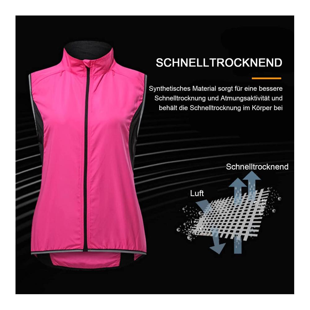 Entdecken Sie die ultimative Damen-Fahrradweste Leicht wasserdicht winddicht und reflektierend. Perfekt zum Wandern Joggen und Angeln in Lila Größe 4XL