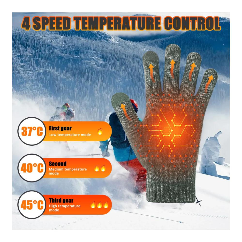 Erleben Sie ultimative Wärme USB-beheizte Handschuhe für Herren und Damen | Touchscreen | Vollfinger | Winterhandschuhe für Ski Radfahren Motorradfahren | Heizbare Handwärmer
