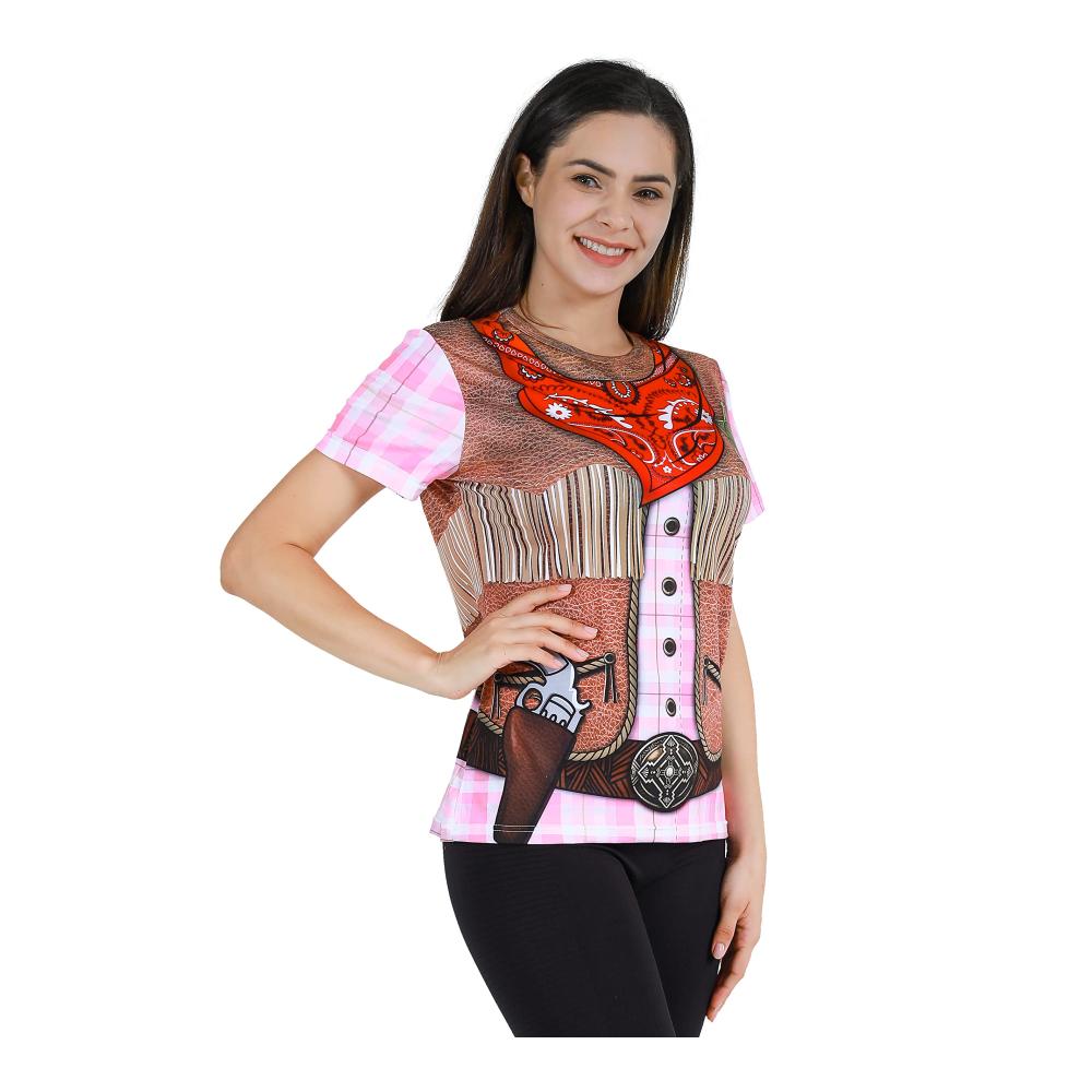 Einzigartige Cowgirl Kostüme T-Shirts für Damen Stilvoll bequem und authentisch! Holen Sie sich Ihren Western-Chic jetzt
