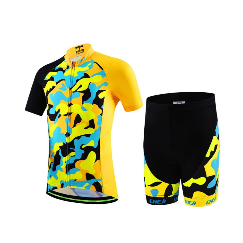 Hochwertiges Kinder Radtrikot & Shirt Set für coole Ausfahrten! Mit Kurzarm-Trikot und passender Radhose. Perfekt für junge Radbegeisterte
