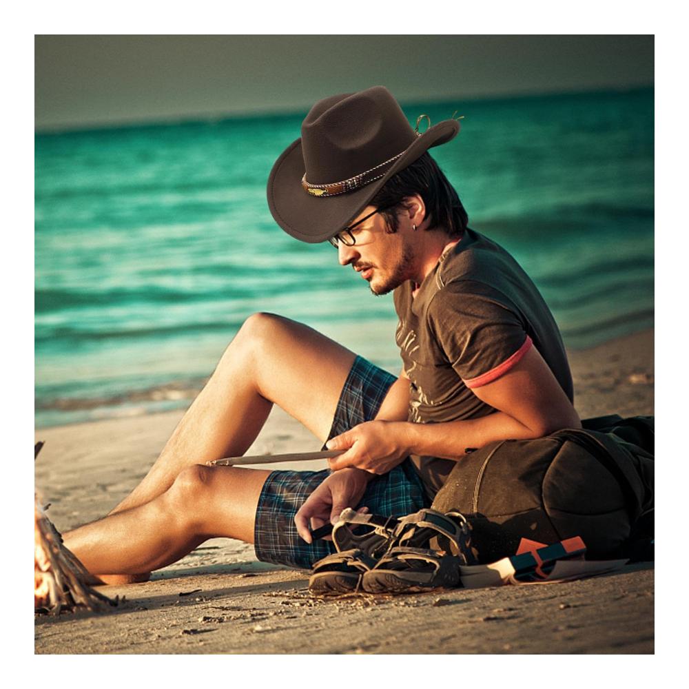Entdecke den zeitlosen Stil Hochwertige Cowboyhüte für Herren und Damen | Klassischer Western-Hut für Outdoor-Abenteuer und Strandspaß