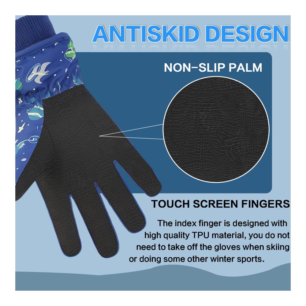Hochwertige Kinder Winterhandschuhe für Sport & Outdoor-Aktivitäten | Wasserdicht Winddicht Fleece | Ideal zum Skifahren Snowboarden Wandern | Jungen & Mädchen 1-10 Jahre