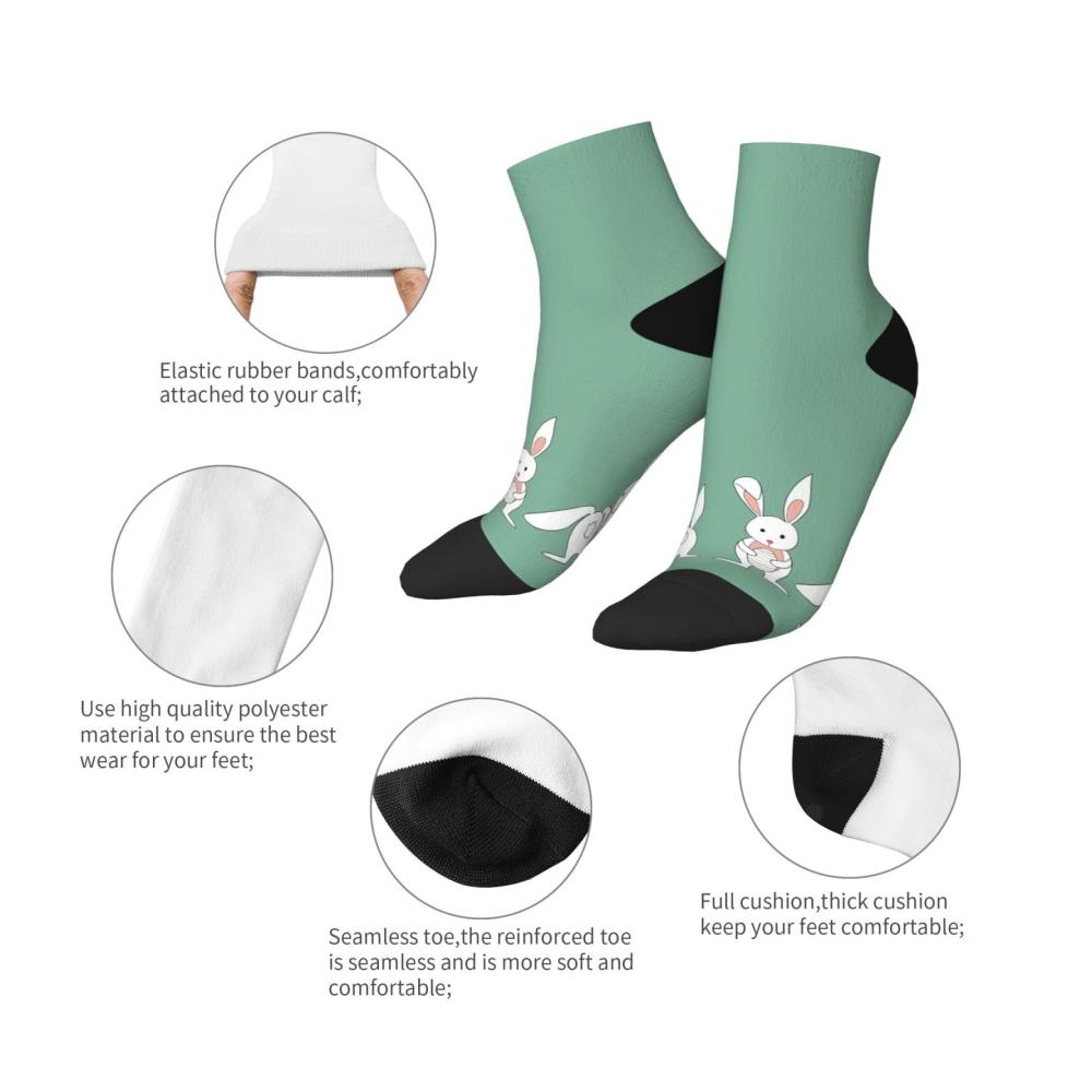 Entzückende Osterhasen-Knöchelsocken Bequemer Stil für Damen & Herren modische Muster Einheitsgröße – Frühlingserfrischung für Ihre Füße