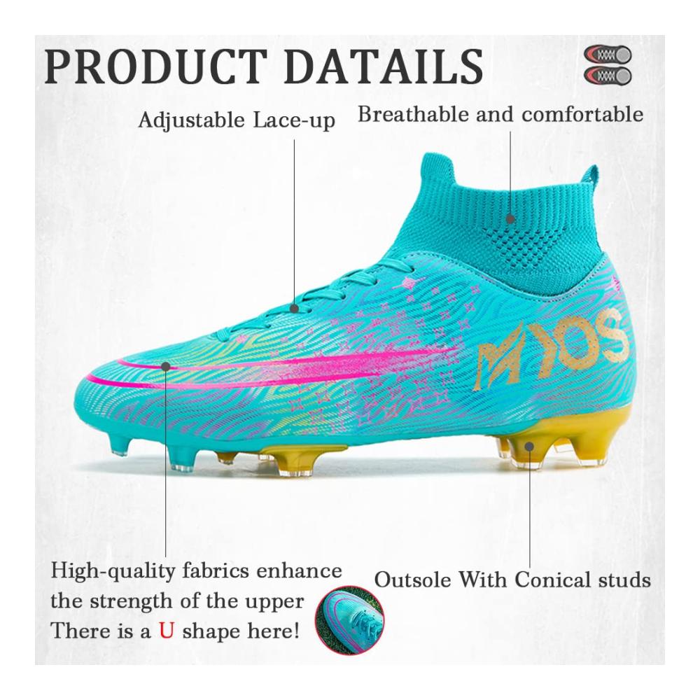 Professionelle High-Top Fußballschuhe Ideal für Jugendliche & Erwachsene. Top-Qualität & Spikes für perfekte Performance. Jetzt bei