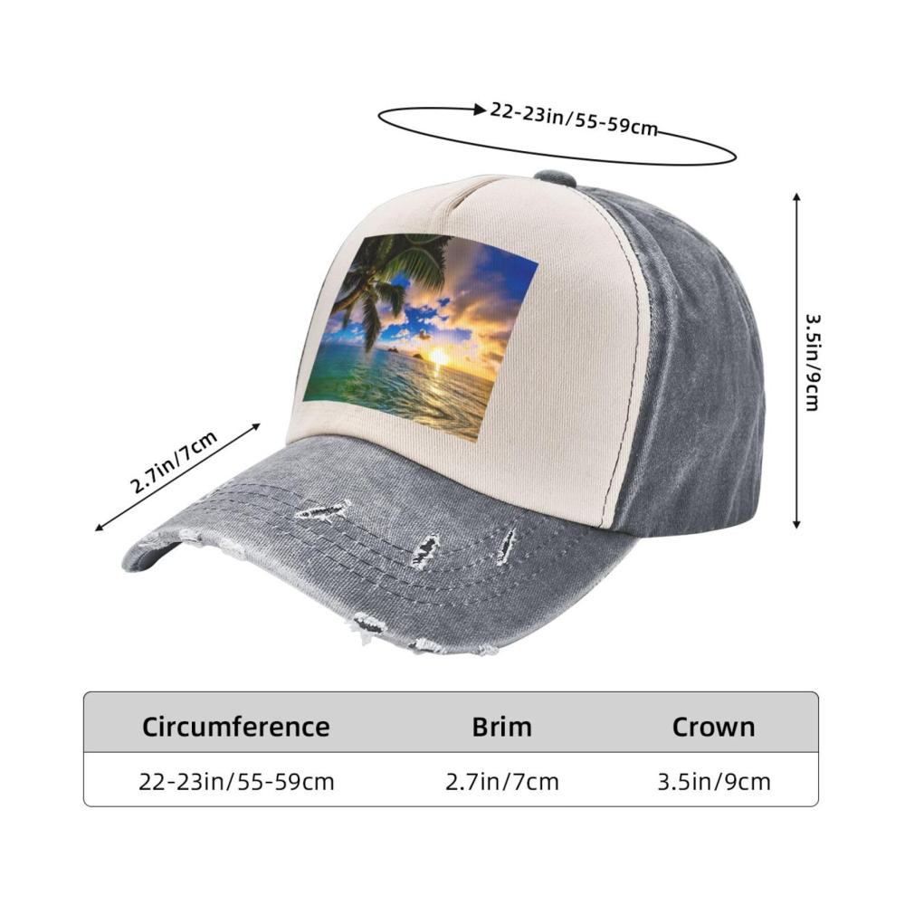 Entdecken Sie den tropischen Flair mit unserer vielseitigen Baseballkappe – Der verstellbare Papa-Hut für Damen perfekt für sonnige Tage am Ozean und als Geschenk zum Vatertag