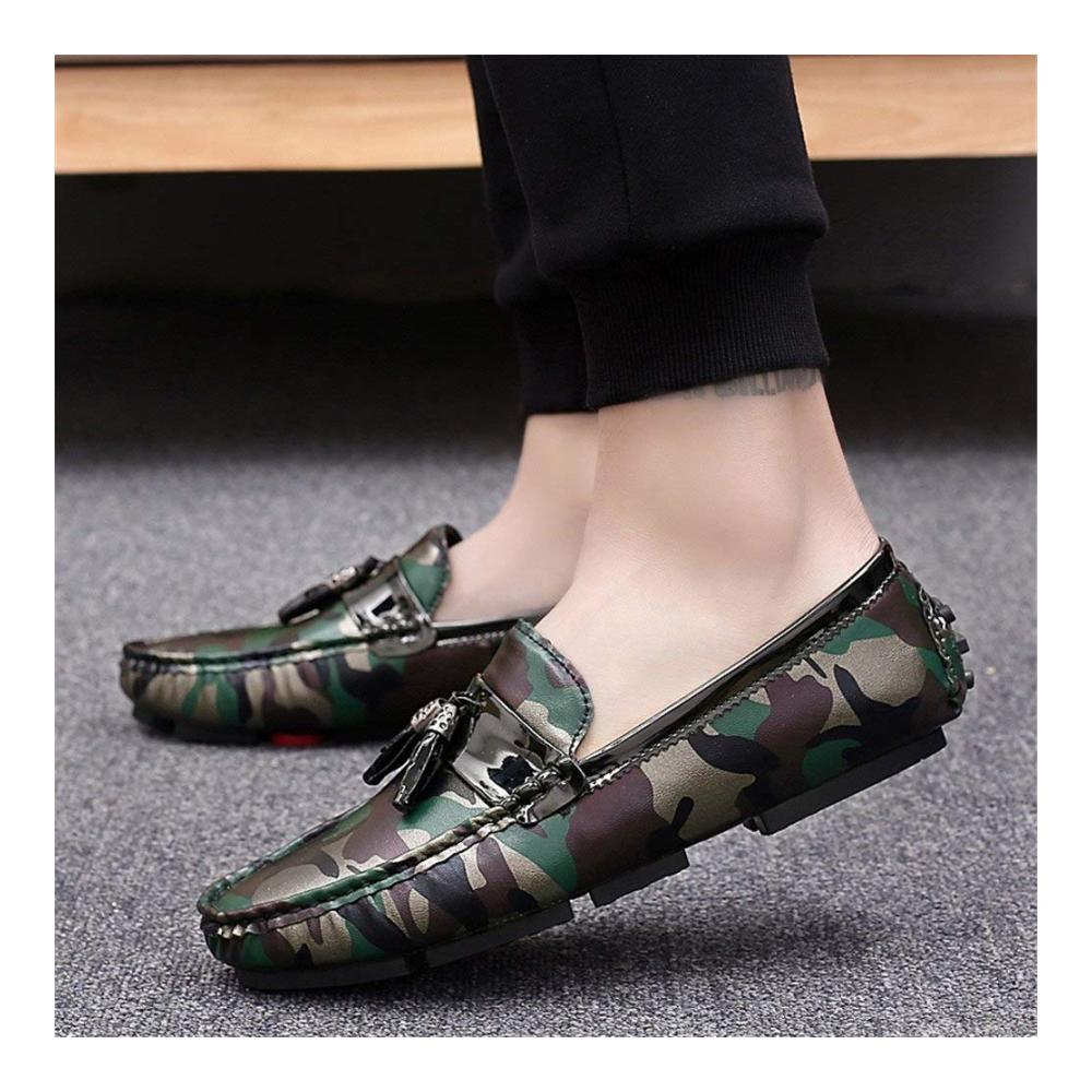 Entdecke den ultimativen Komfort Herren Slipper & Mokassins - Klassisch Ultraleicht und Stilvoll! Perfekt für Büro und Freizeit. Jetzt in Camouflage Silber