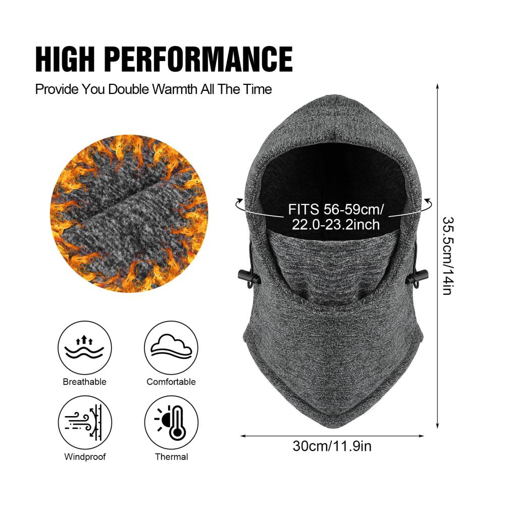 Ultimativer Schutz im Winter Thermofleece Sturmhaube für Herren und Damen | Multifunktionale Outdoor-Gesichtshaube winddicht und warm | Ideal zum Skifahren Radfahren Wandern und Laufen