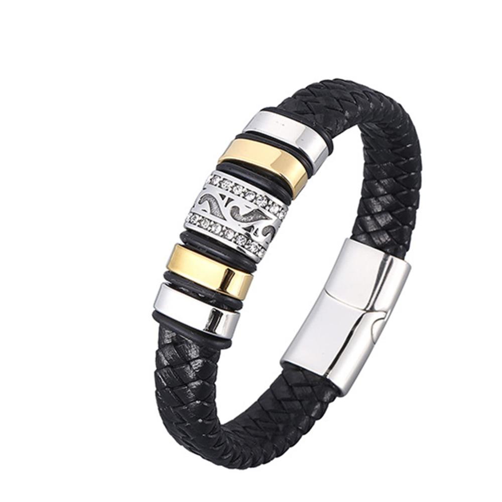 Edles Edelstahl-Armband mit Löwenkopf-Motiv | Magnetischer Verschluss | Perfektes Geschenk für Paare | Männerarmband | Symbol für Stärke und Mut