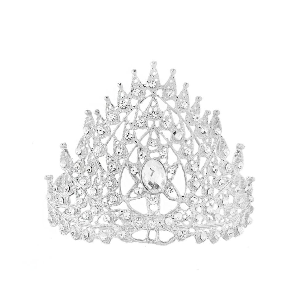 Strahlender Silberschimmer Diadem-Haarkamm mit funkelnden Strasssteinen – Perfekter Brautschmuck für Hochzeit Ball & Party