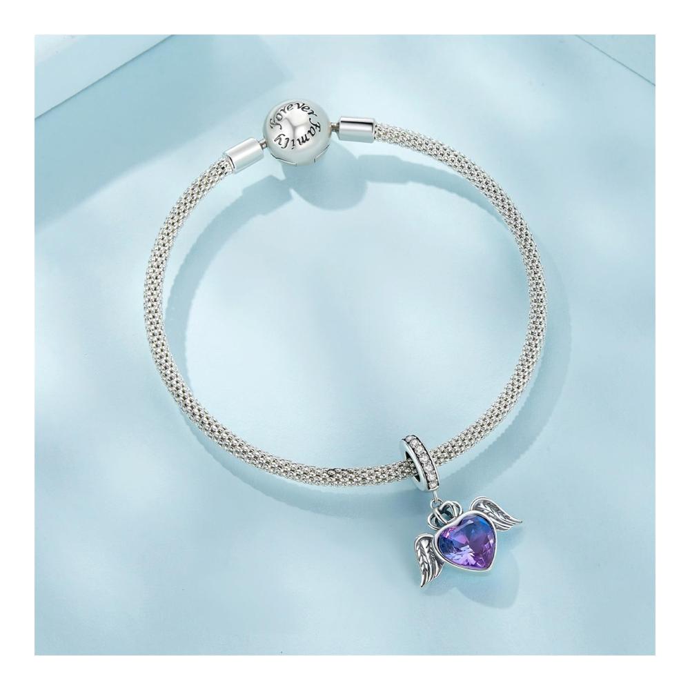 925 Sterling Silber Engelsflügel Herzflügel Bead Charms für Pandora-Armband – Perfekte Damen Geschenke für Geburtstag und Weihnachten! Originale SCC2587