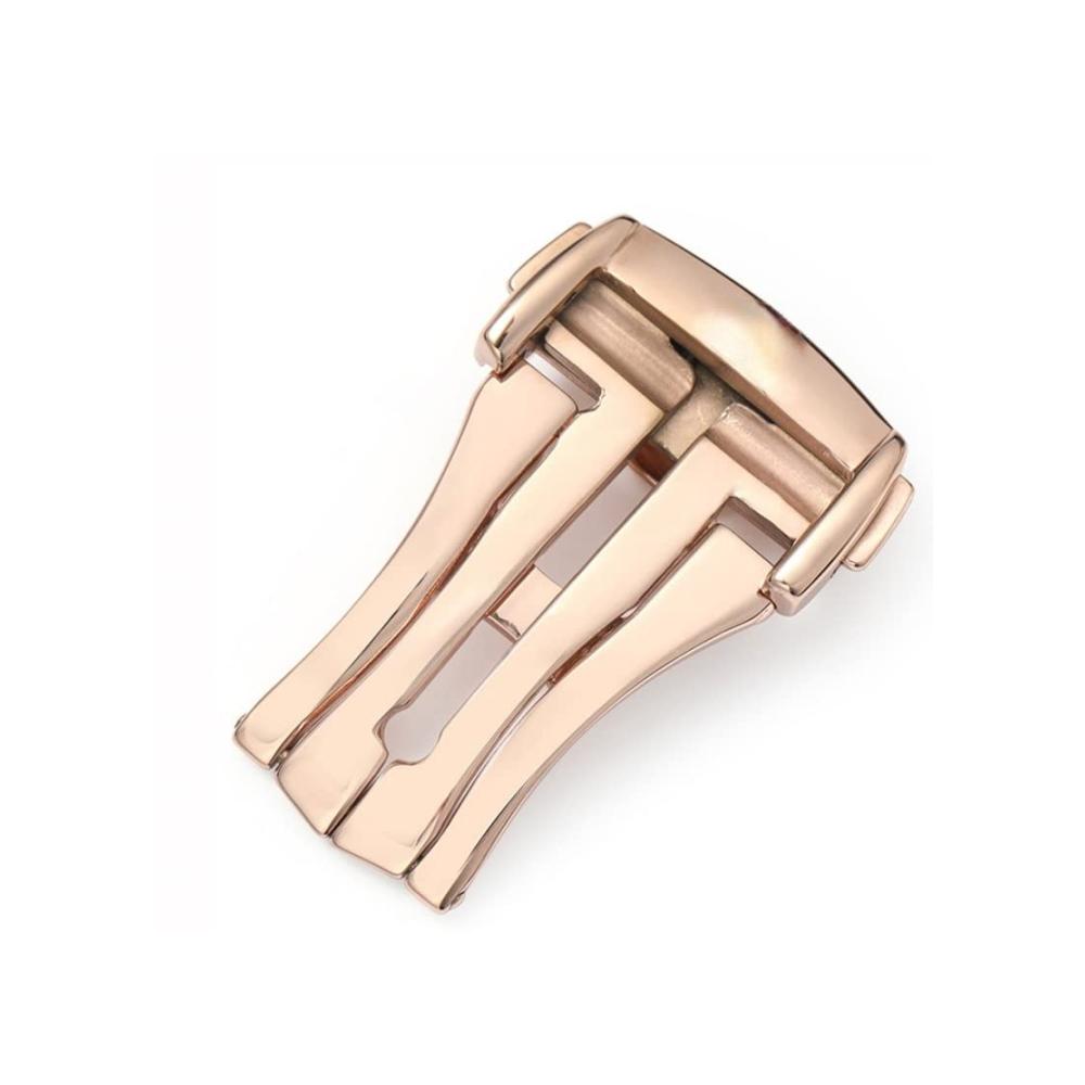Entdecken Sie stilvolle Uhrenarmbänder Faltschließe aus Edelstahl in 16mm 18mm und 20mm. Perfekte Ergänzung für Ihr Armband. Silber und Roségold erhältlich