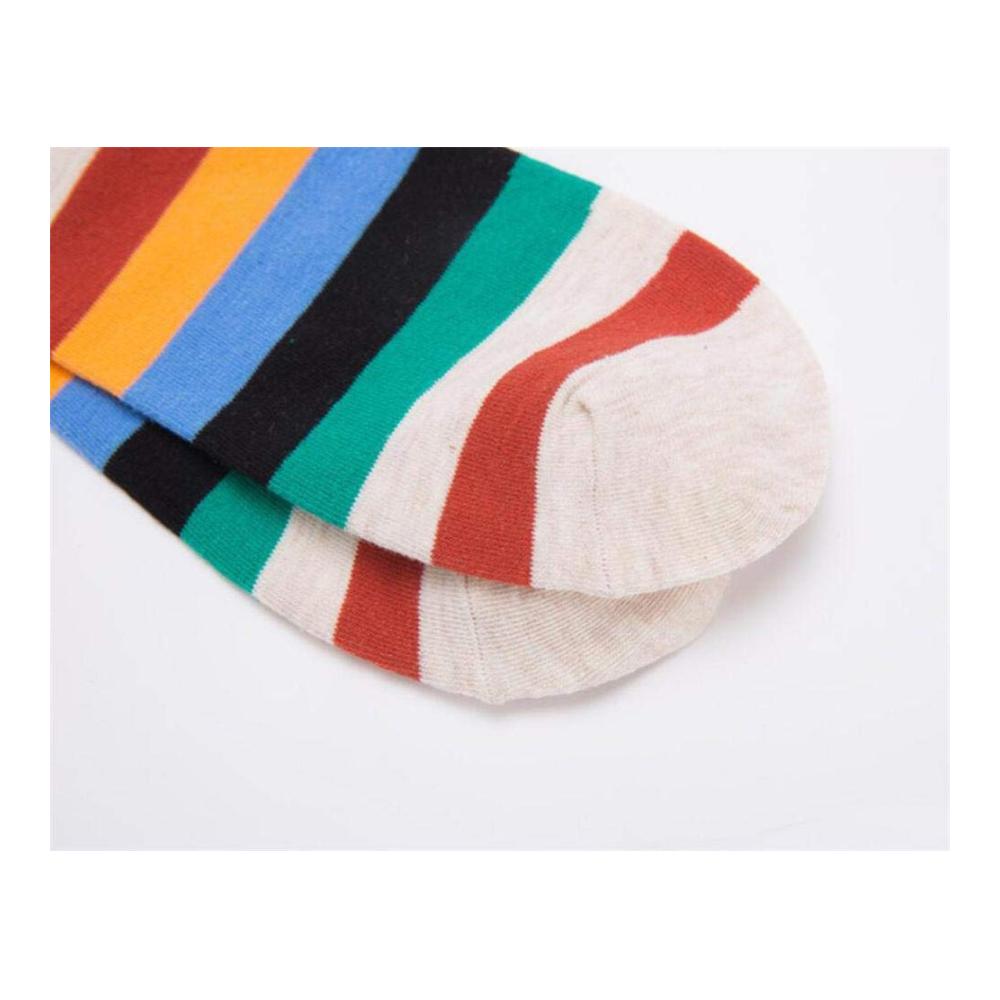 Stylische Wintersocken für Herren 5 Paar Baumwollsocken weich warm atmungsaktiv & bunt gestreift - Perfekt für kalte Tage