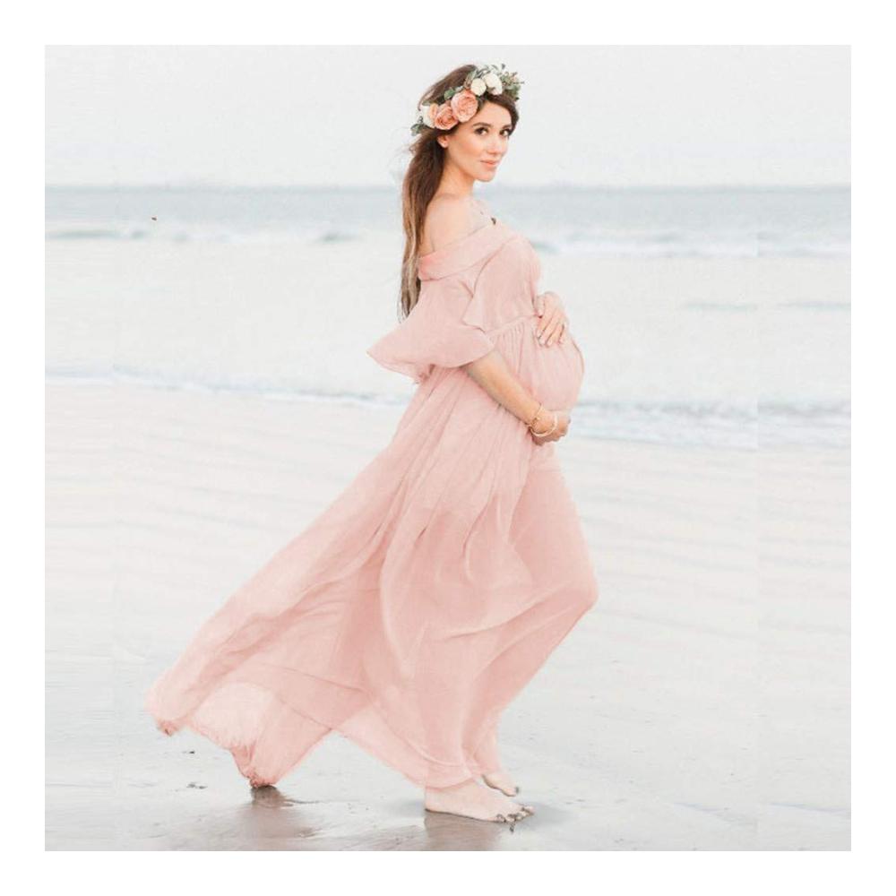 Lange Umstandskleider für die Fotografie Schwangerschaftskleider für Damen Sommerkleid Brautkleid für Schwangere Blumenmuster Umstandsmode