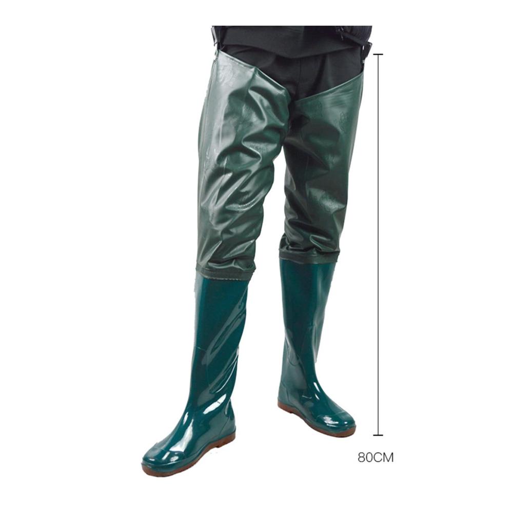 Entdecken Sie ultimativen Komfort Wasserdichte Wathose Stiefel für Angeln & Jagd – Rutschfeste Sohlen PVC/Nylon über Kniehöhe Unisex 38EU Green