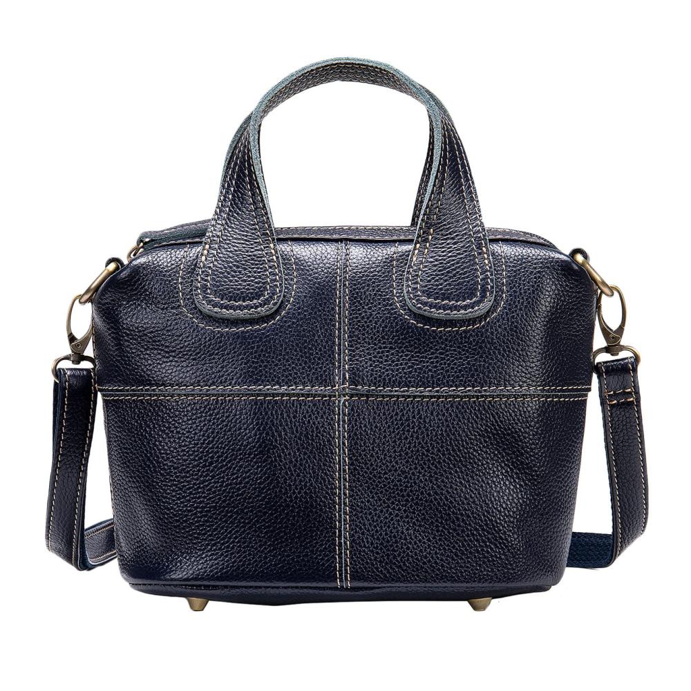 Elegante Henkeltasche aus feinstem Narbenleder für stilbewusste Damen – Klassische Handtasche mit vielseitigen Tragemöglichkeiten perfekt für jeden Anlass
