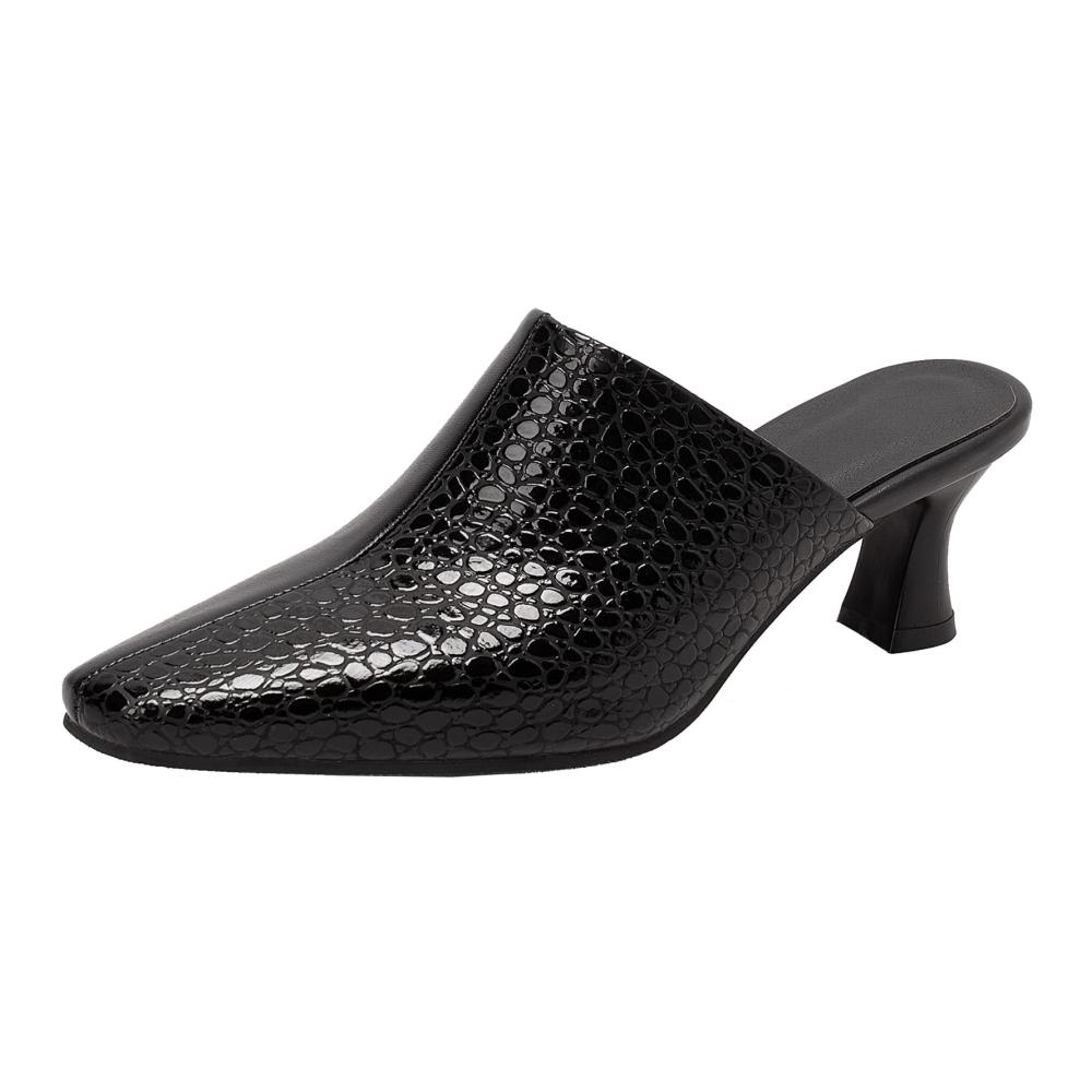 Stylische Clogs mit mittelhohem Absatz geschlossener Zehe und Slip-On-Design für Frauen - Perfekte Sandalen für den Alltag Outdoor-Aktivitäten oder als Hausschuhe