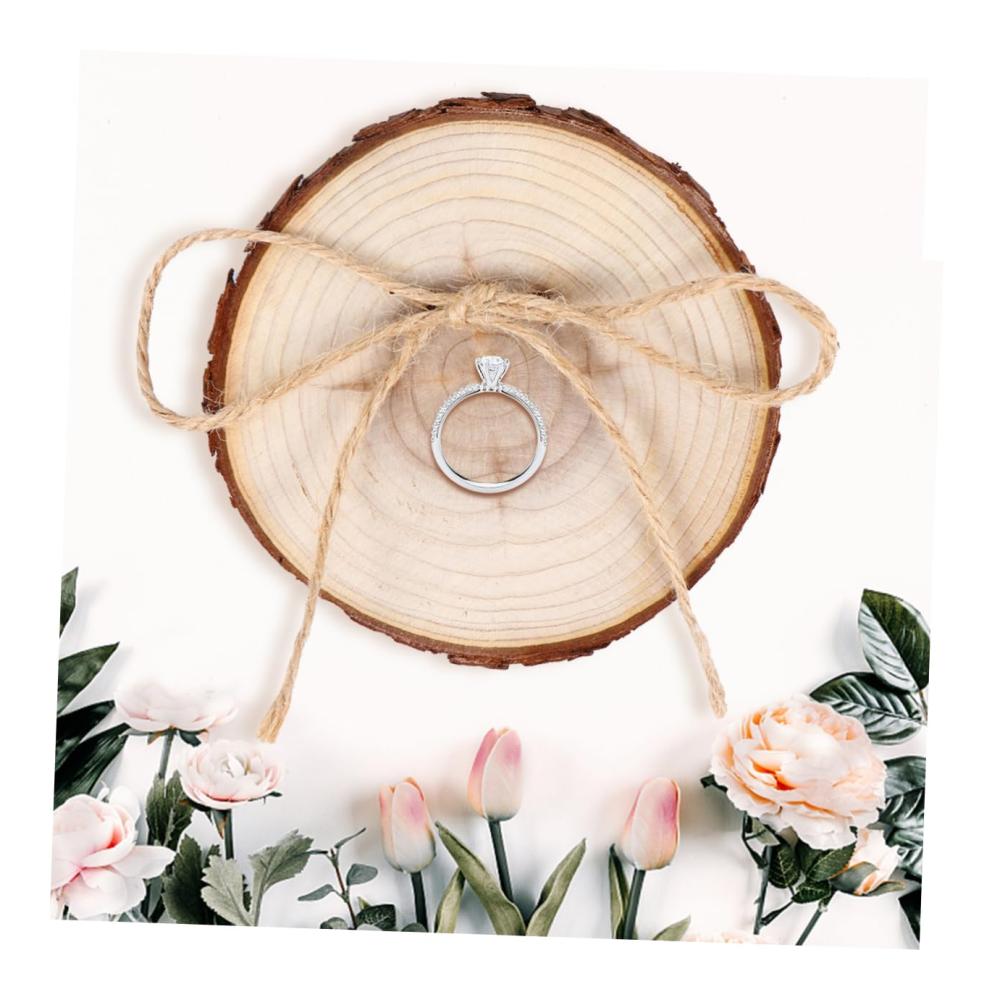 Unvollendete Holzringe mit Rinde für DIY-Ringhalter rustikale Baumstamm-Ringschale europäischer Groovy-Stil Dekoration für Hochzeiten